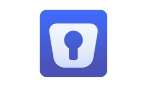 The Enpass app icon: a keyhole shape made of blue and light gray