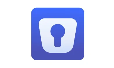 The Enpass app icon: a keyhole shape made of blue and light gray