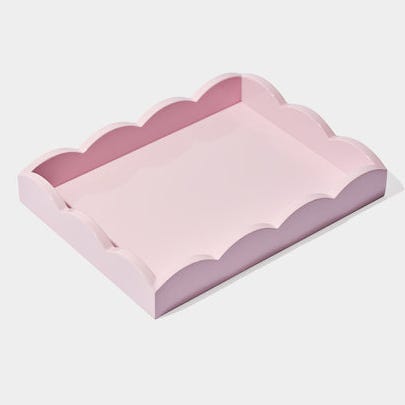 Lacquer Scalloped Tray