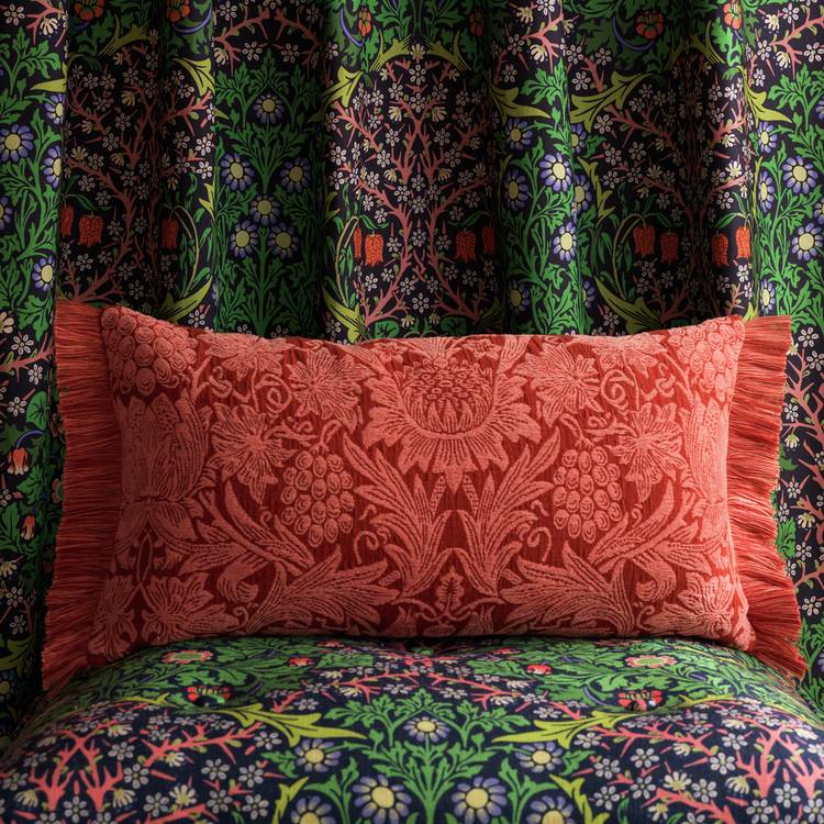 Habitat & Morris & Co. Sunflower Rust Cushion