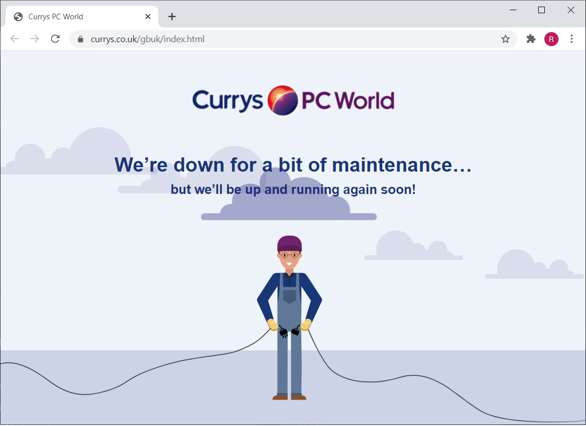 Currys PC World website crumples into unscheduled maintenance as shoppers chase latest gaming machines • The Register