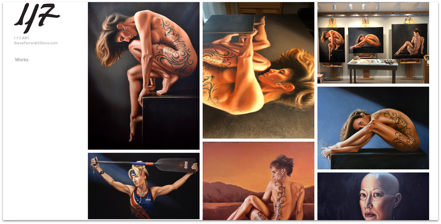 117 Art portfolio homepage