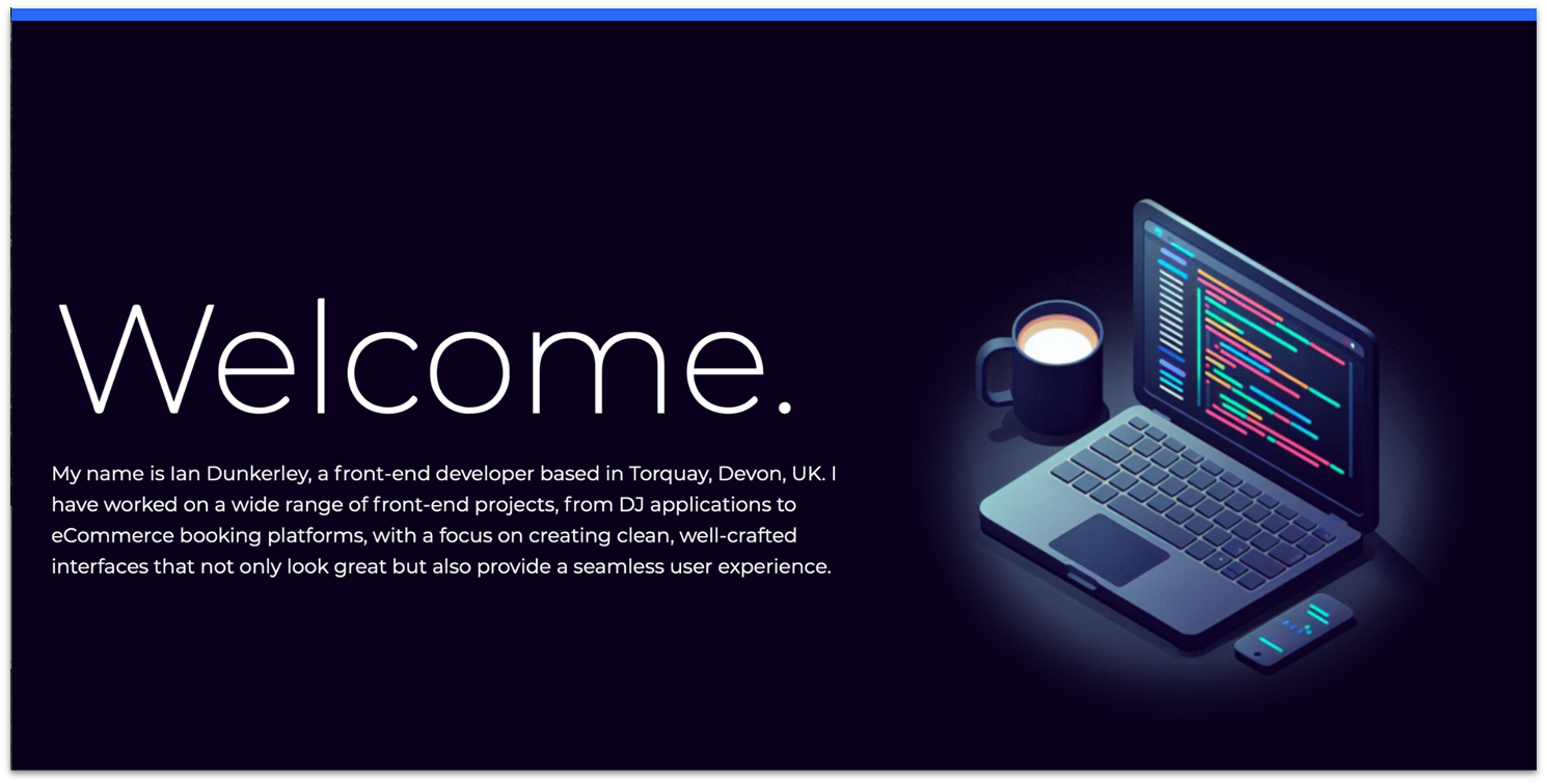 Ian Dunkerley developer portfolio website