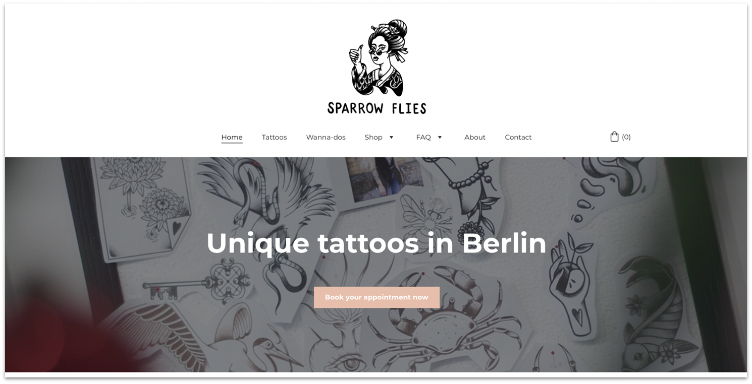 Sparrow Files portfolio homepage