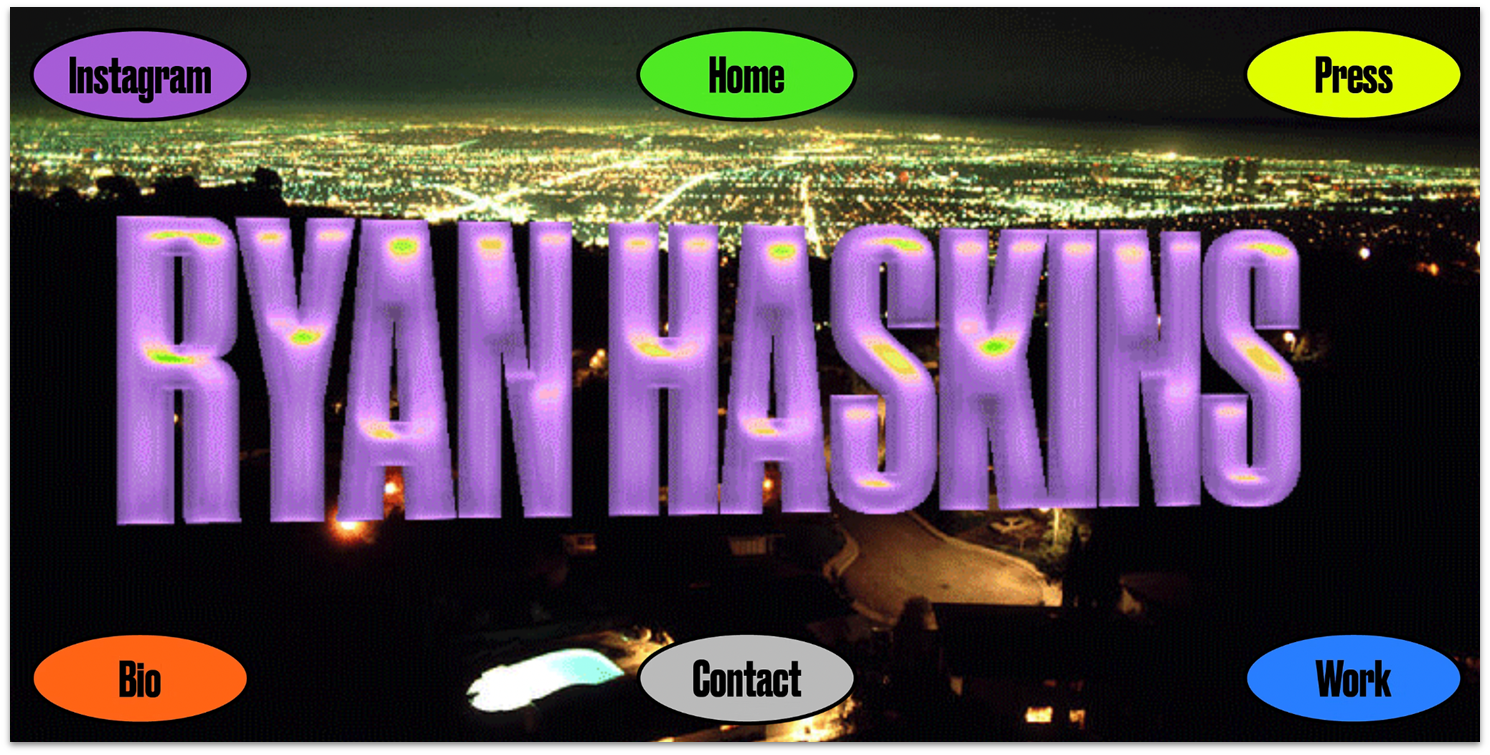 Ryan Haskins portfolio homepage above the fold
