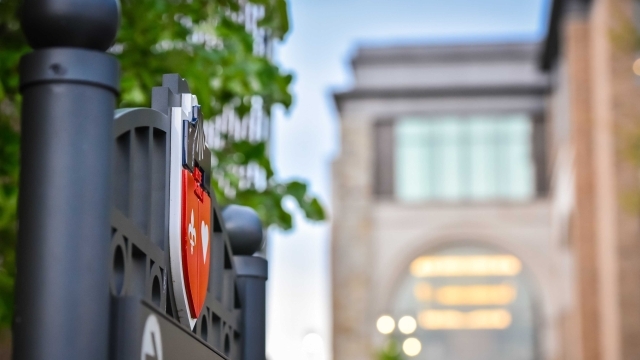 Side shot of St Johns Crest with D'Angelo center building in the background