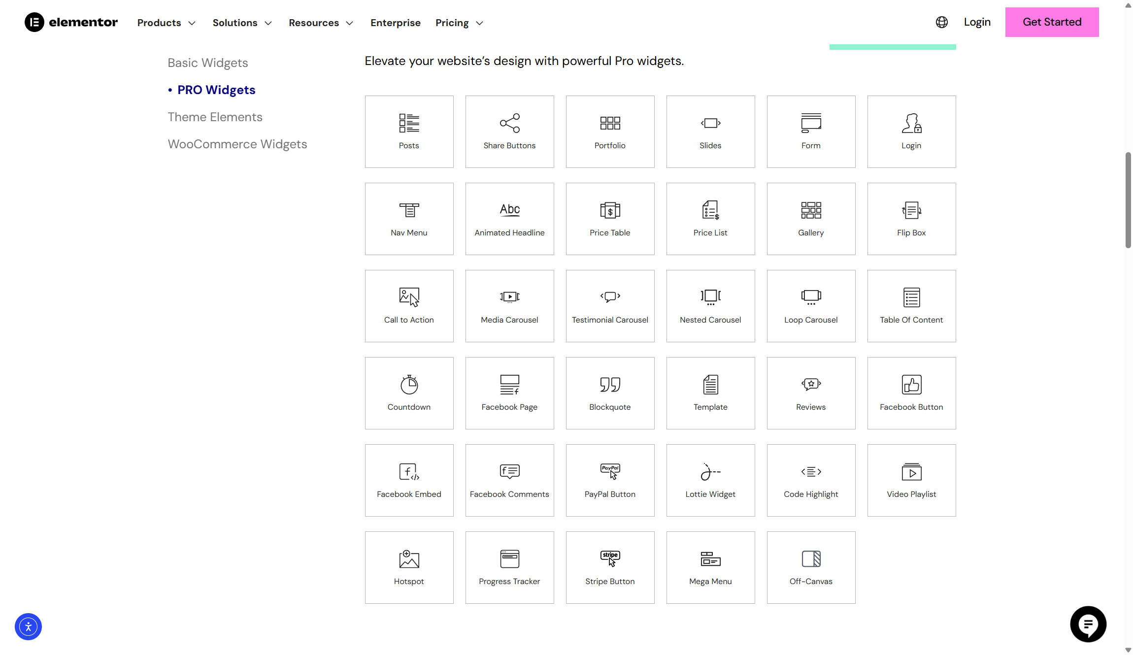 screenshot of website builder in use