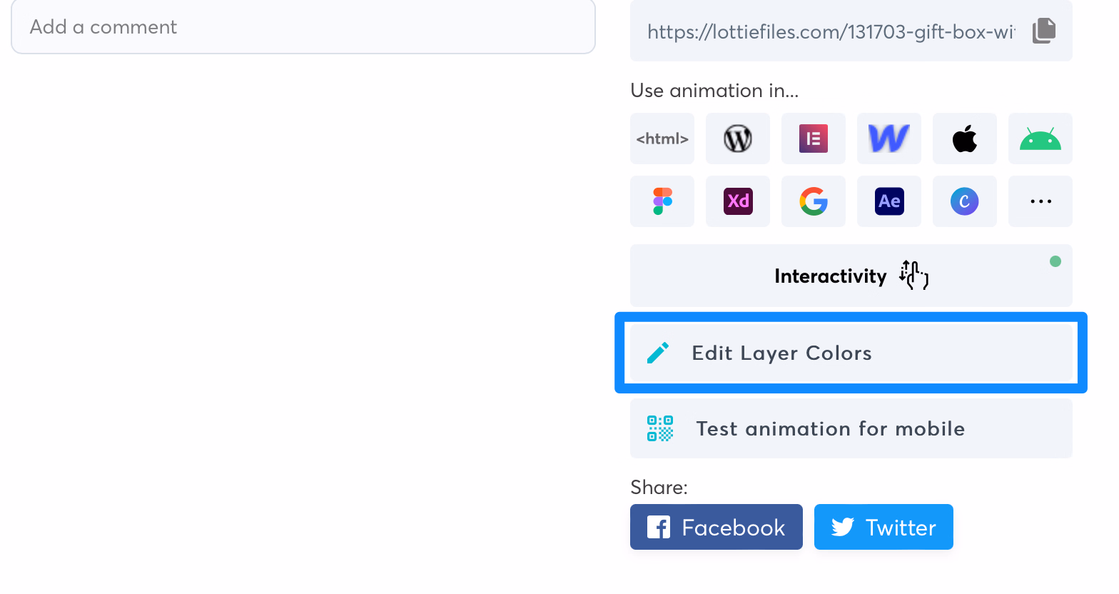 Editing layer colors in Lottie Animations
