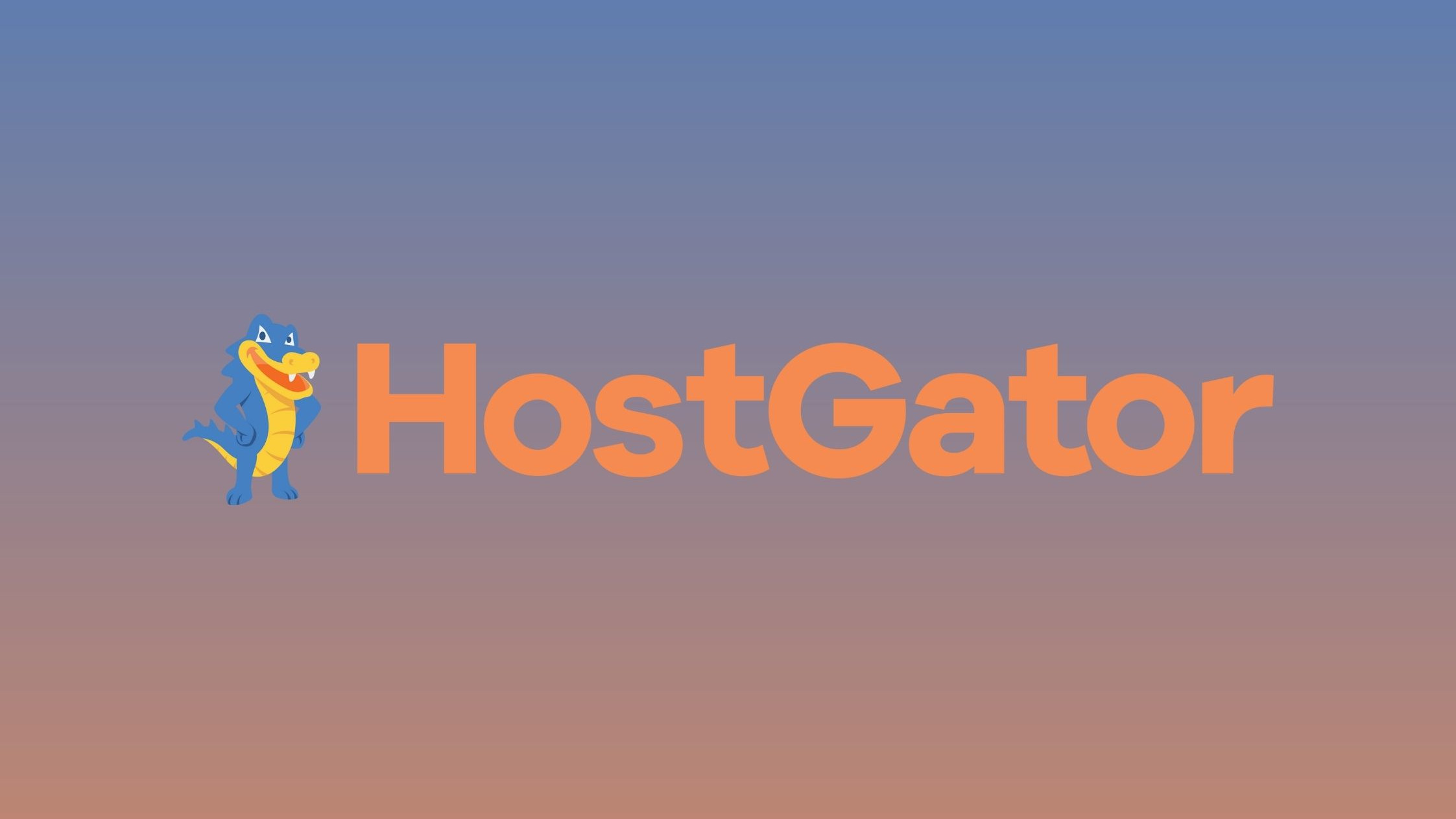 Best website builder services - hostgator logo on a gradient background