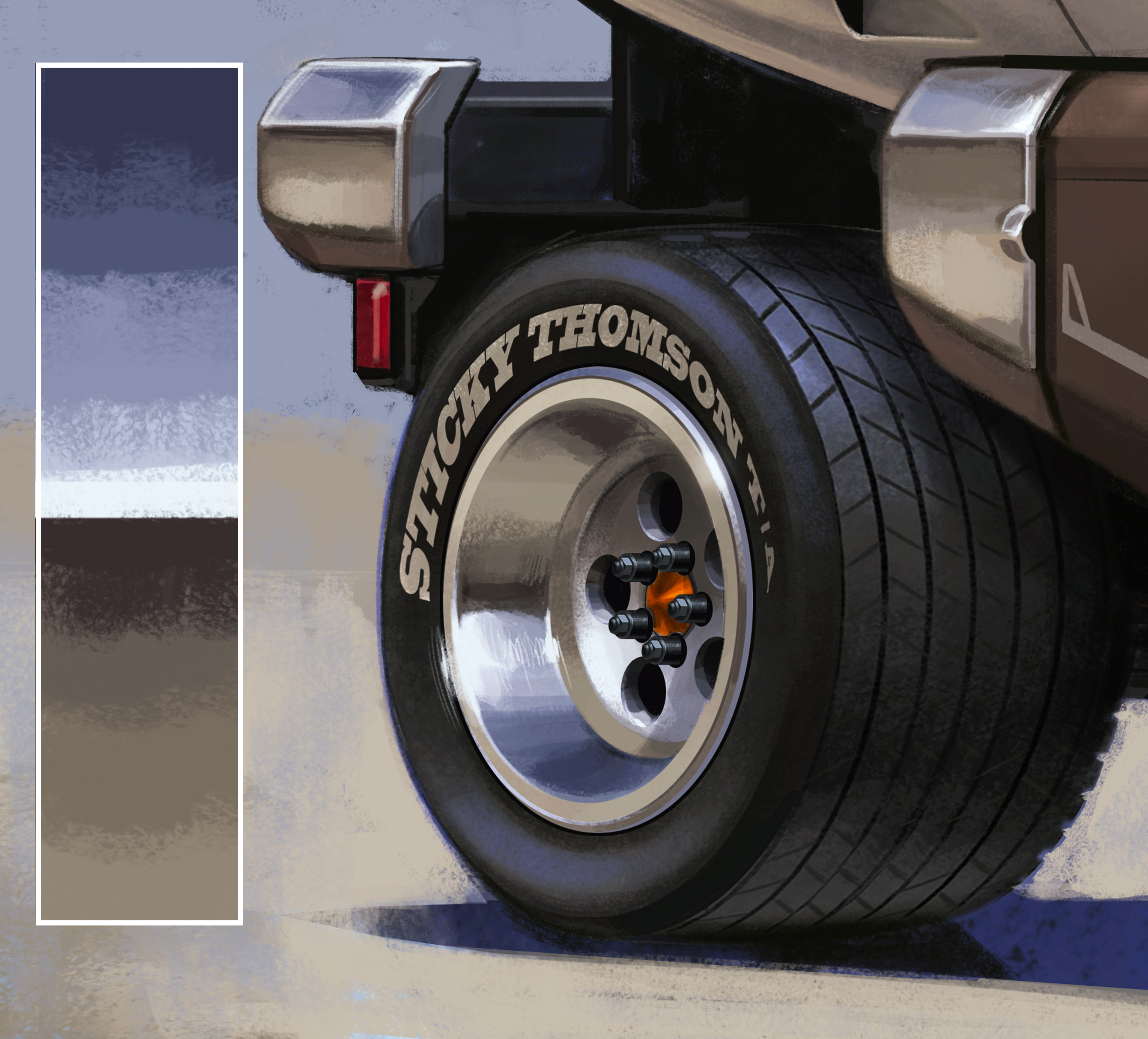 Design epic vehicles; a wheel with a thick tyre