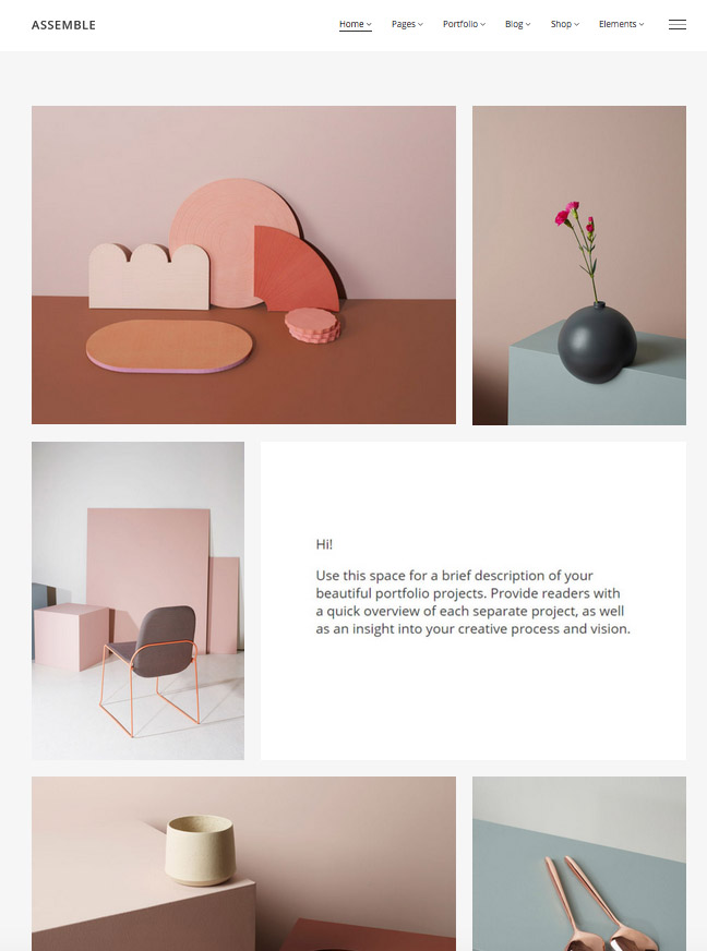 WordPress Portfolio themes: Assemble
