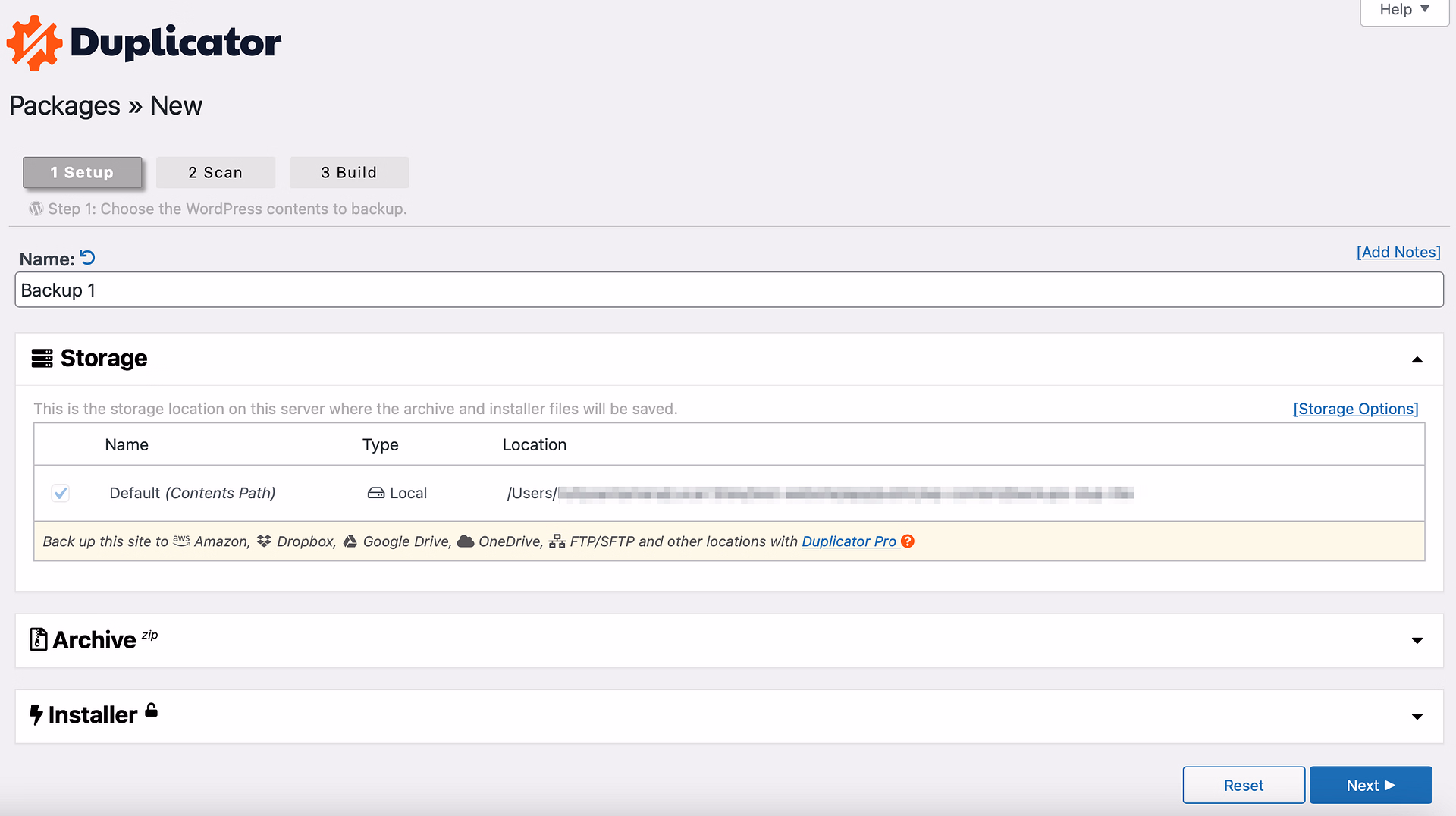 Make a backup of your site