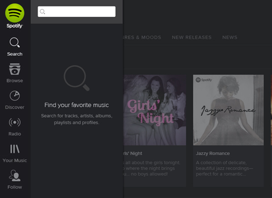 Spotify website