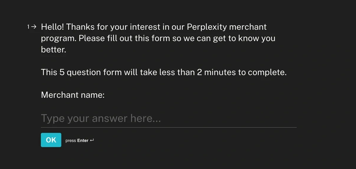 Perplexity merchant program for product feed integration