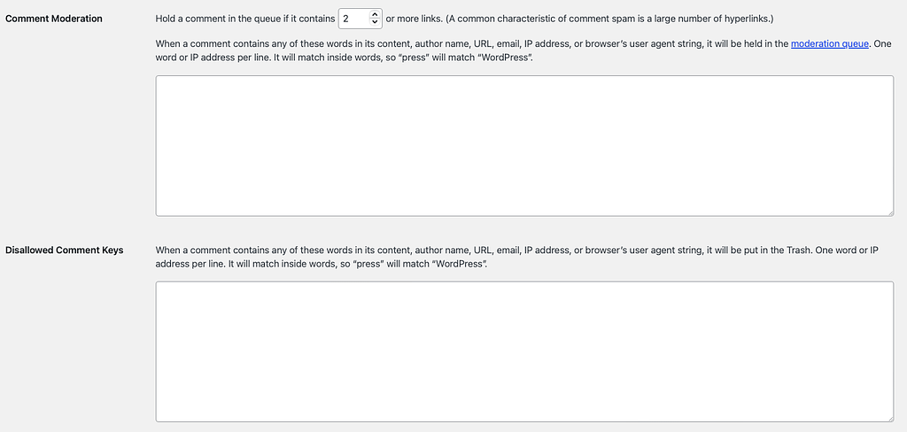 Discussion Comment Moderation