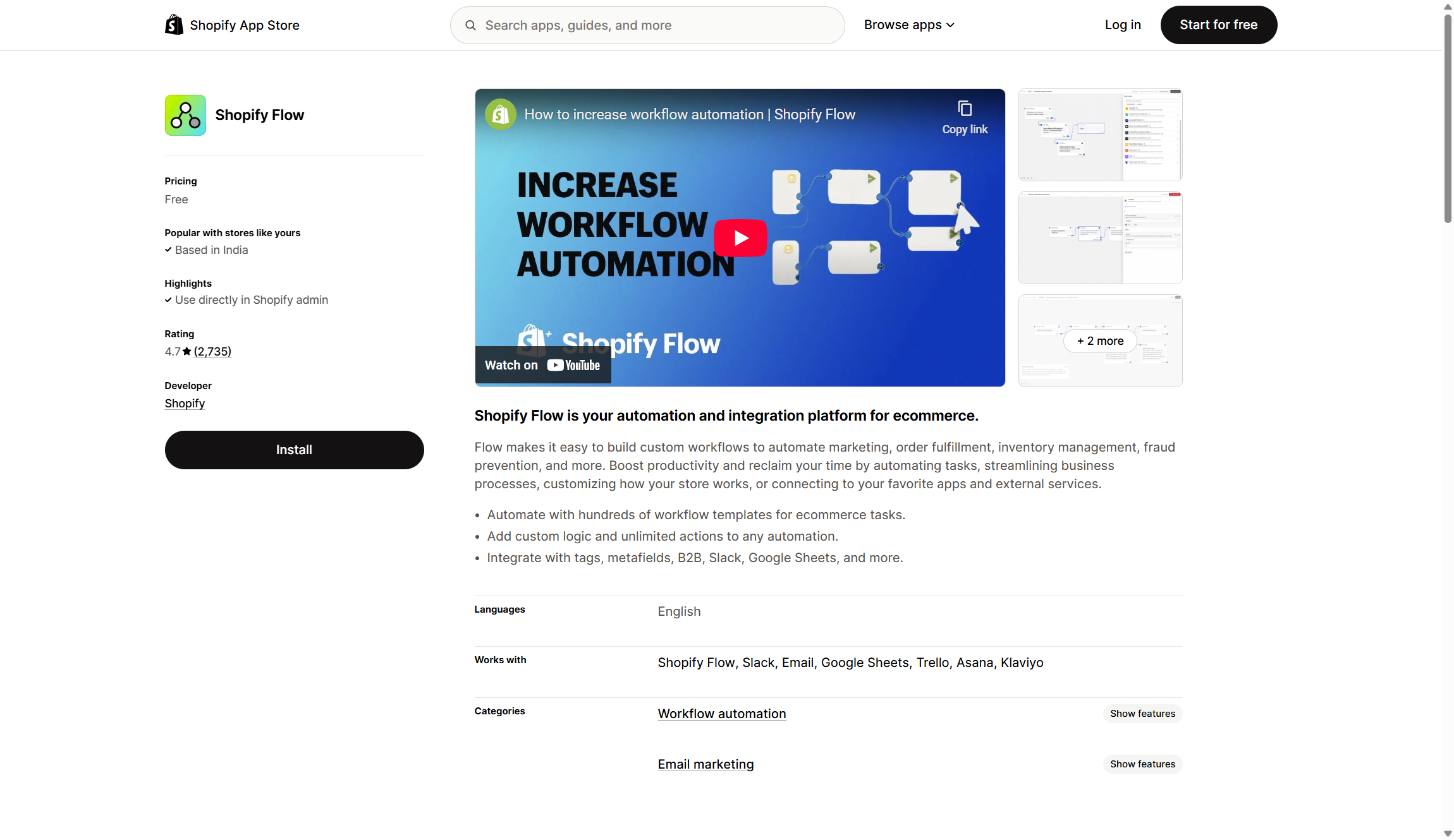screenshot of website builder in use