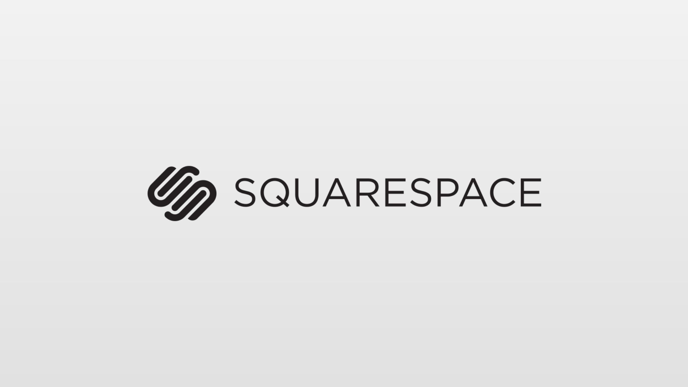 Best website builder services - Squarespace logo on a grey background