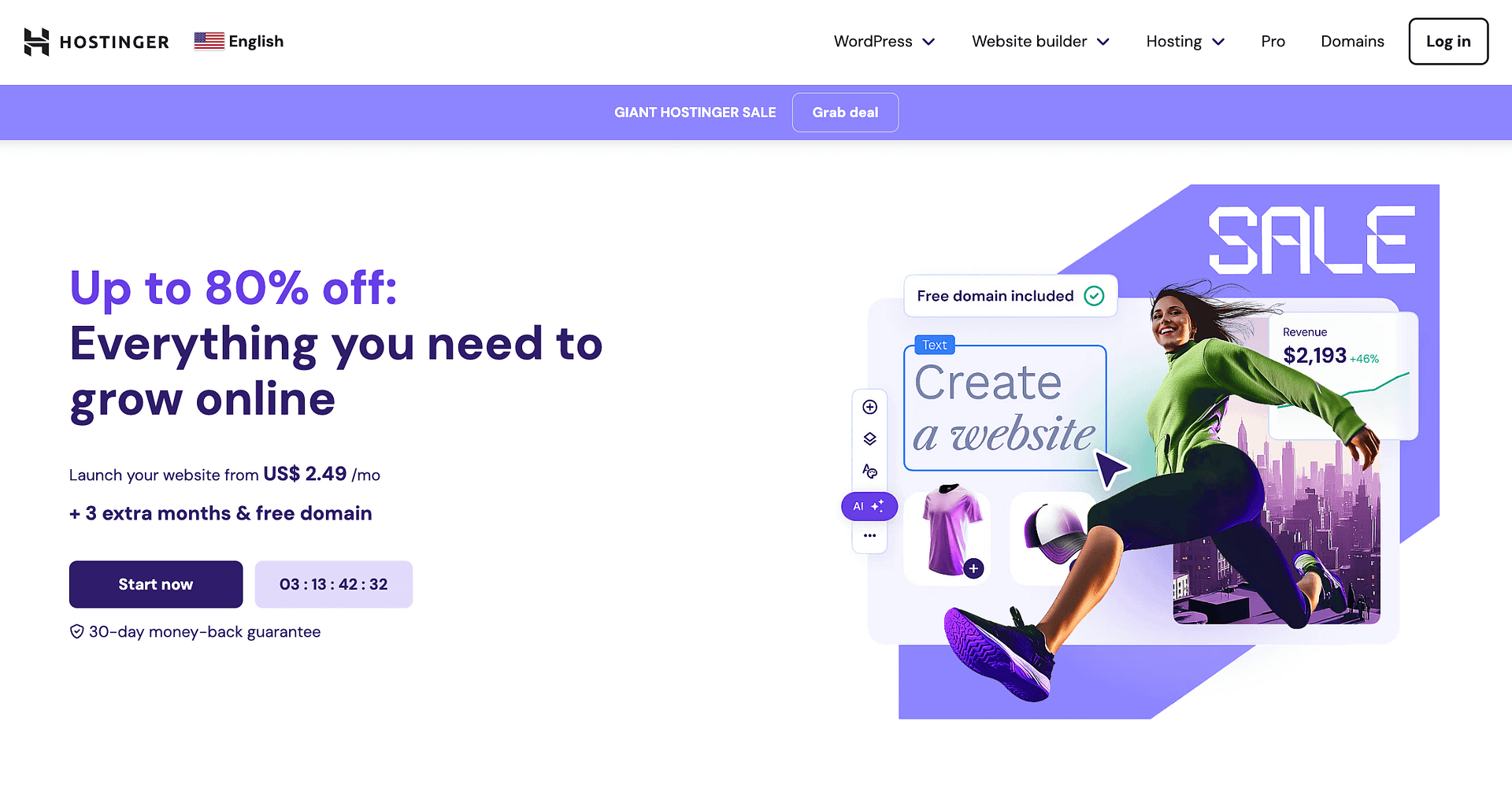 Hostinger offers managed WordPress hosting plans.