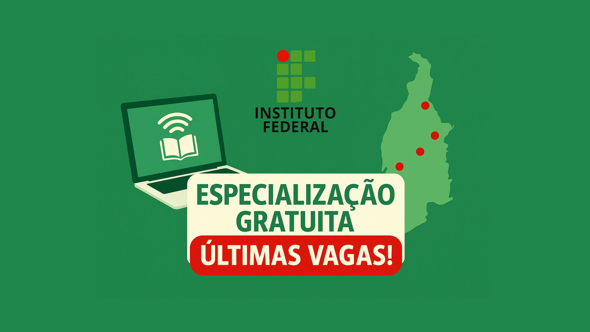 Free online specialization course from IFTO with 150 places available in Education and Digital Technologies, 405 hours, final project required, and in-person learning centers in Tocantins. Take advantage of this opportunity.