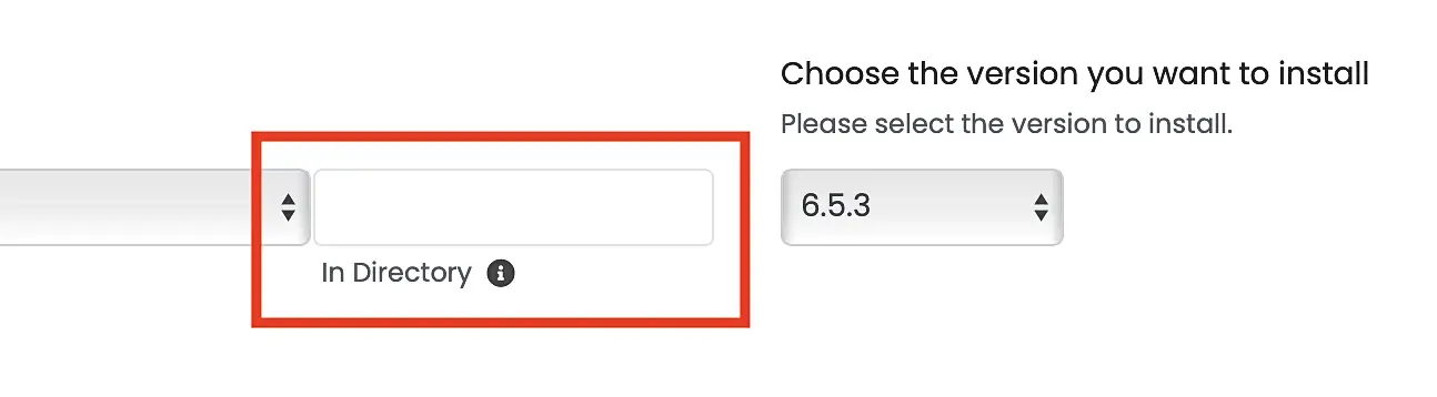 In Directory section of WordPress install.