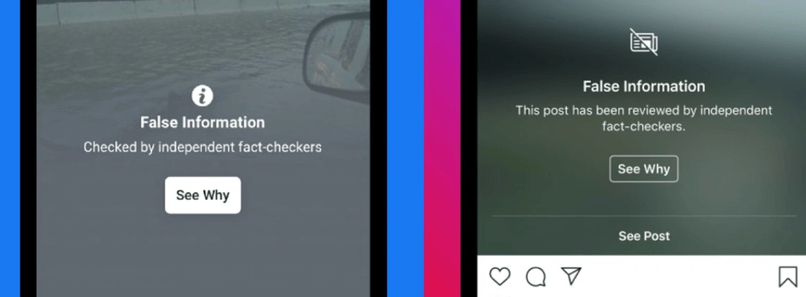 Instagram's false information warning