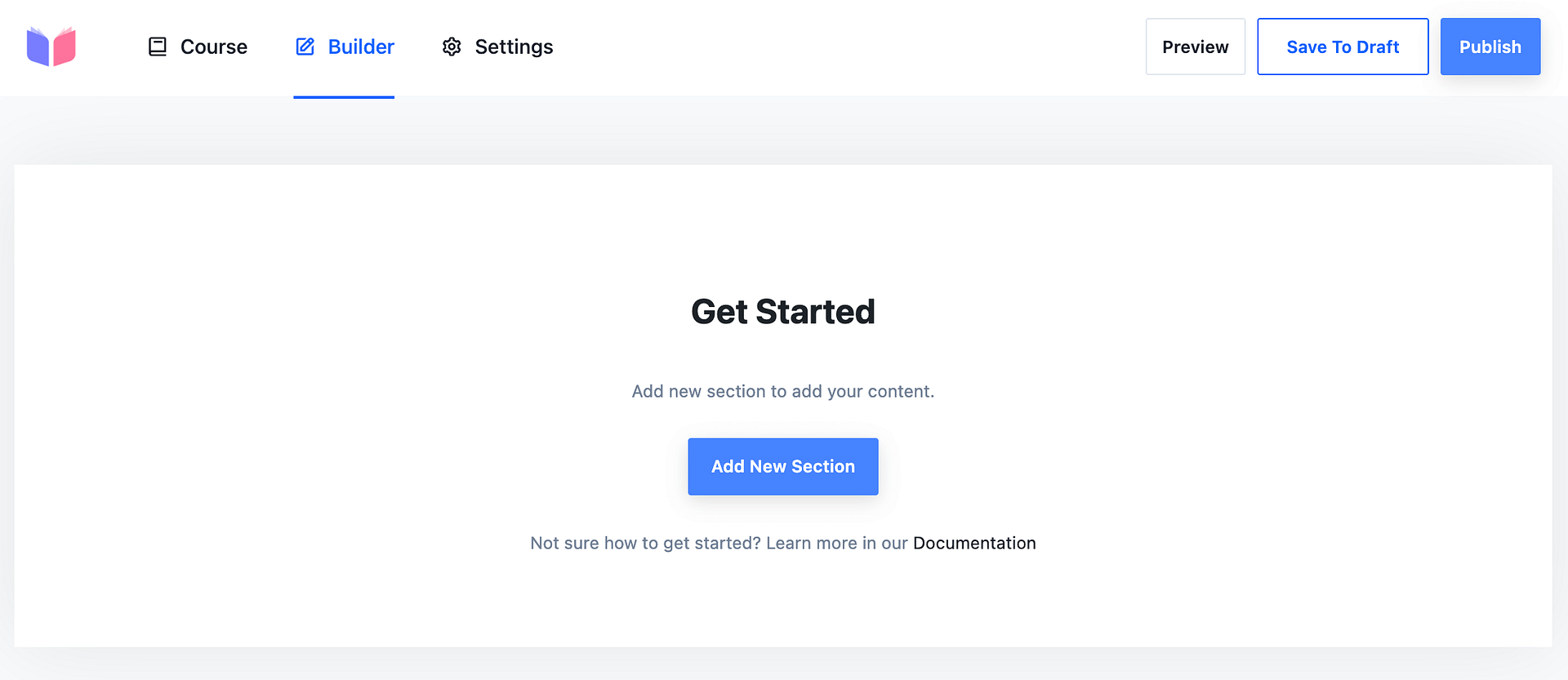 adding course section 