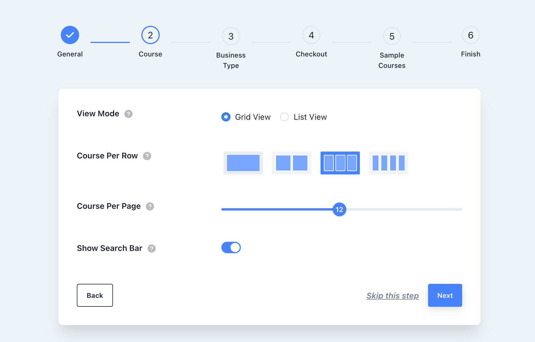Masteriyo your course layout