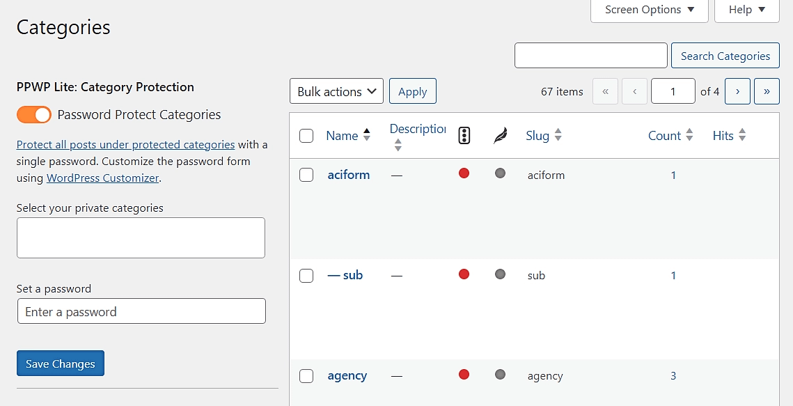 Password protect categories using the Password Protect WordPress plugin.