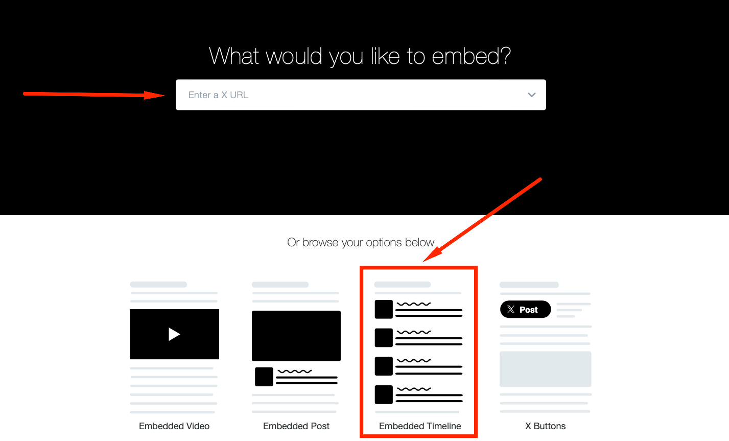 Image of Publish Page Embed Option