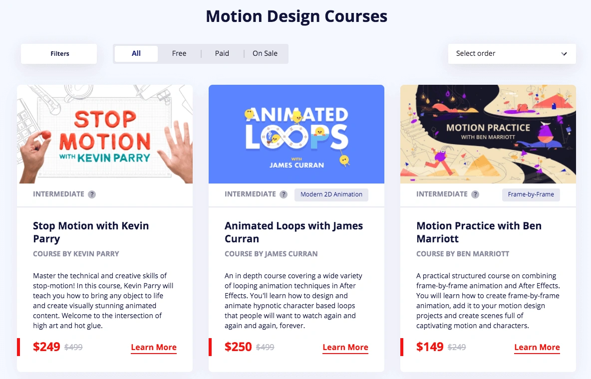 motion design courses