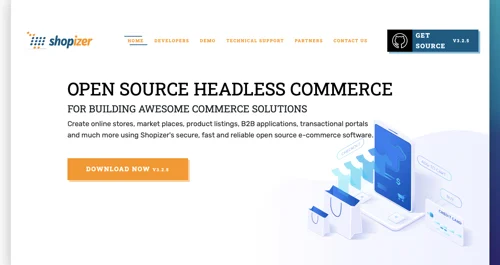 Home page of Shopizer