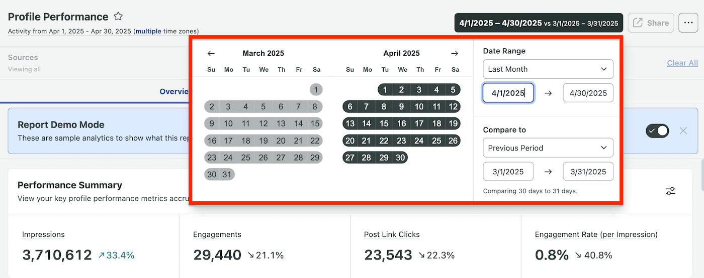 Filtering campaigns by date in Sprout