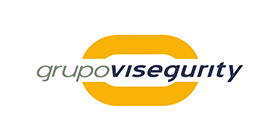 A yellow oval outline with 'Grupo Visegurity' grey and black text in the centre