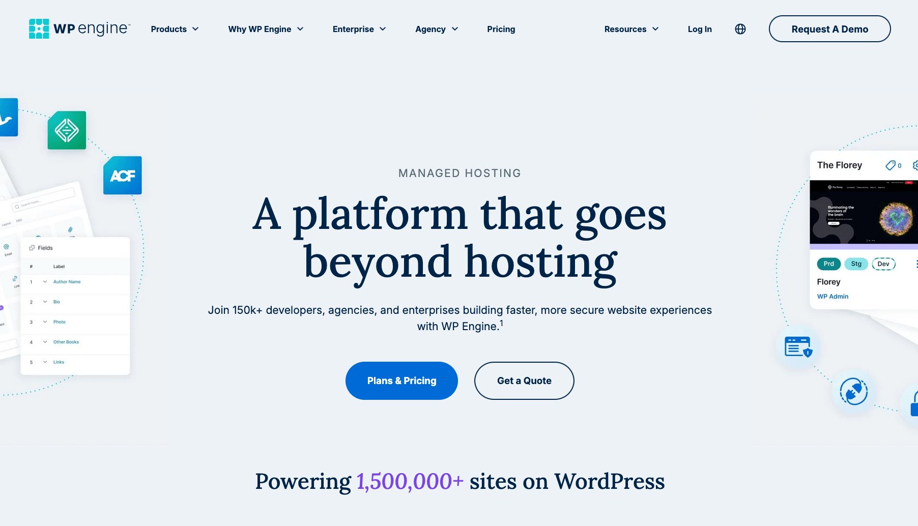 Fastest WordPress hosting: WP Engine