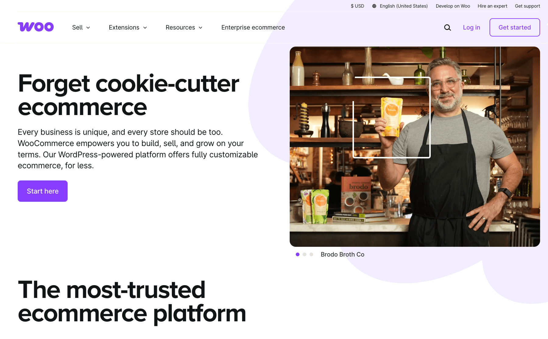 WooCommerce homepage.