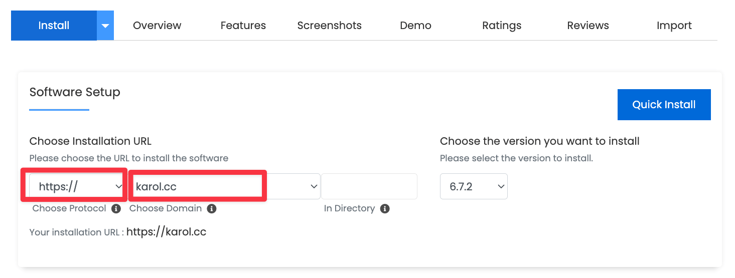 WordPress protocol and domain