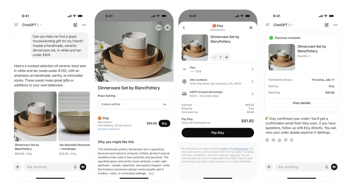 ChatGPT Instant Checkout for e-commerce queries