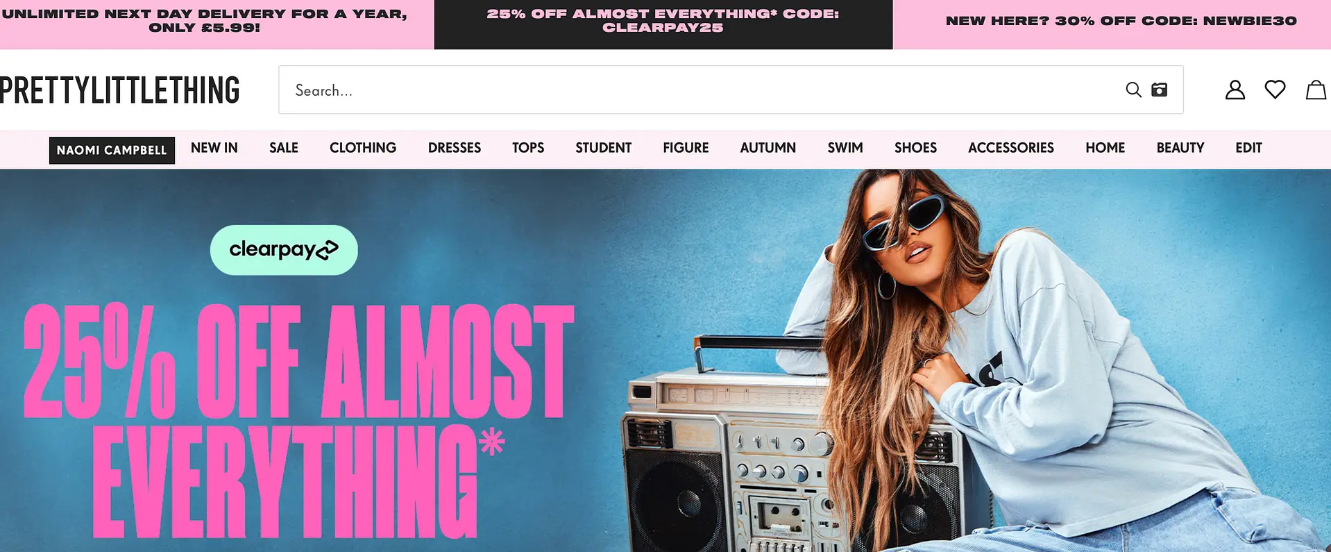 An example of a sale alert banner.