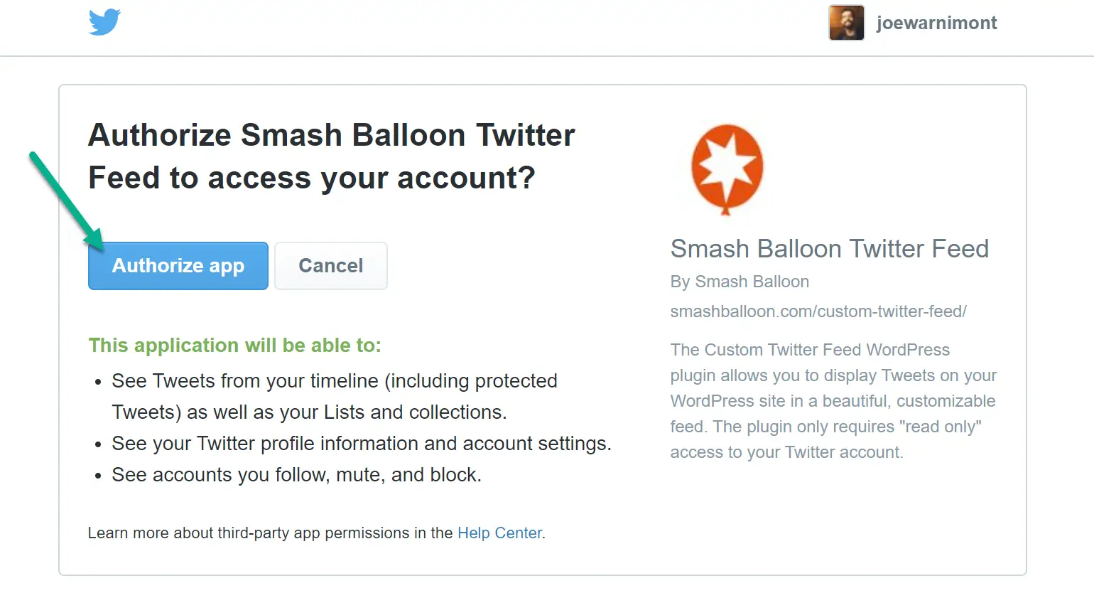 authorize app to embed tweets