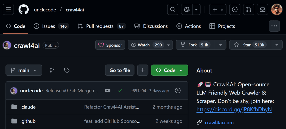Crawl4AI on GitHub