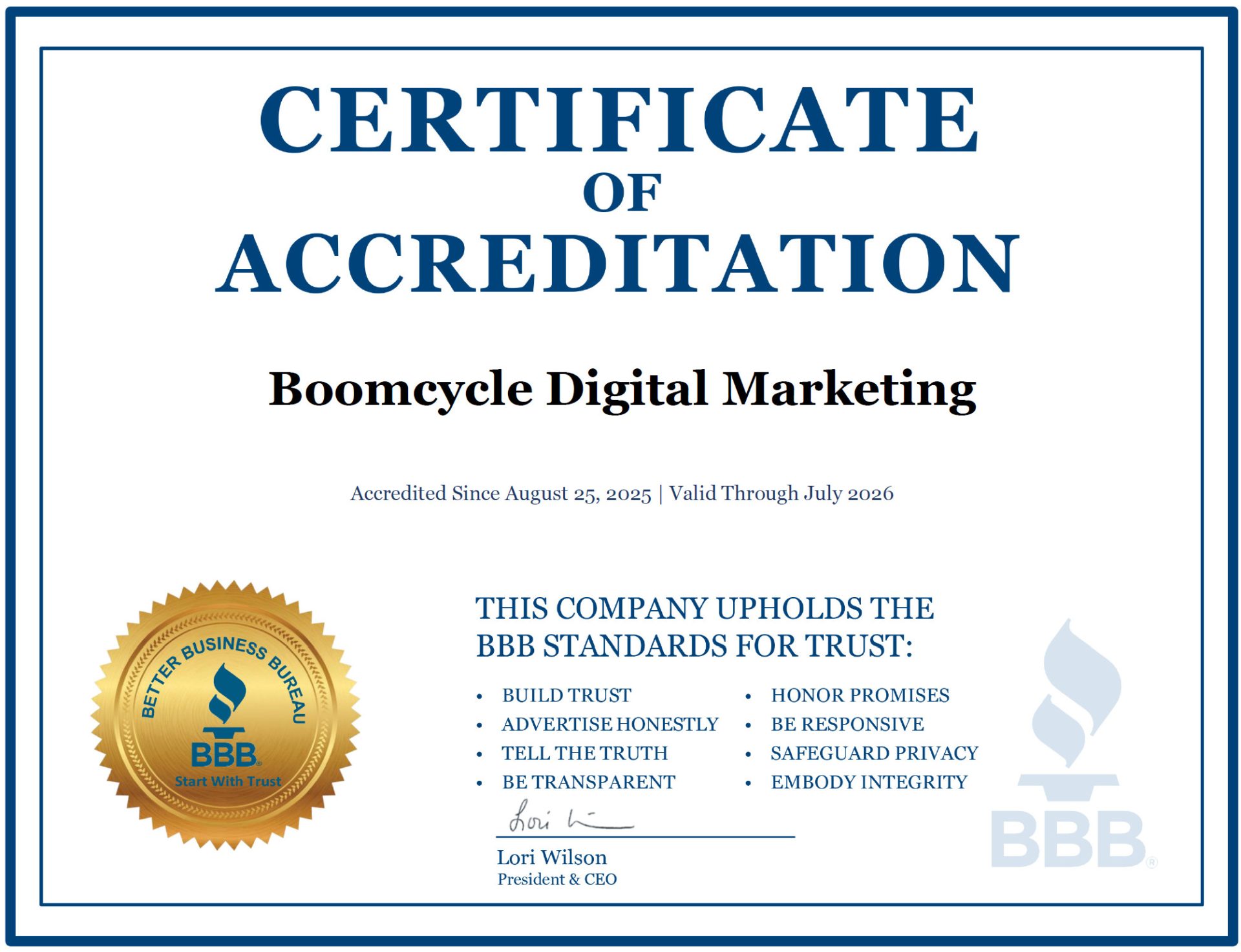 BBB Accredited Business