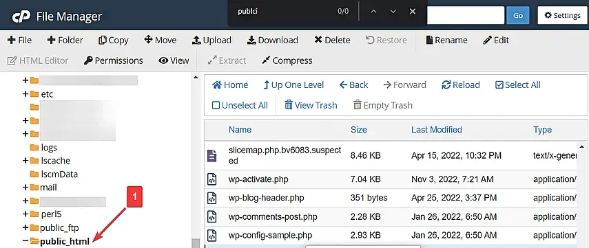 How to delete WordPress site manually via cPanel file manager.