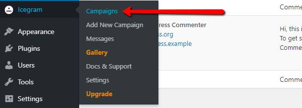 Create a new campaign to launch your first welcome message
