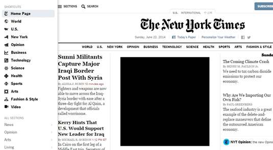 The New York Times website