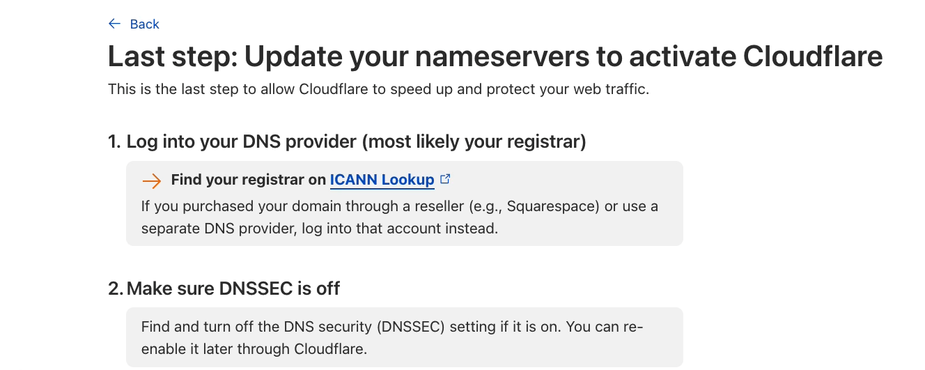 cloudflare confirmation
