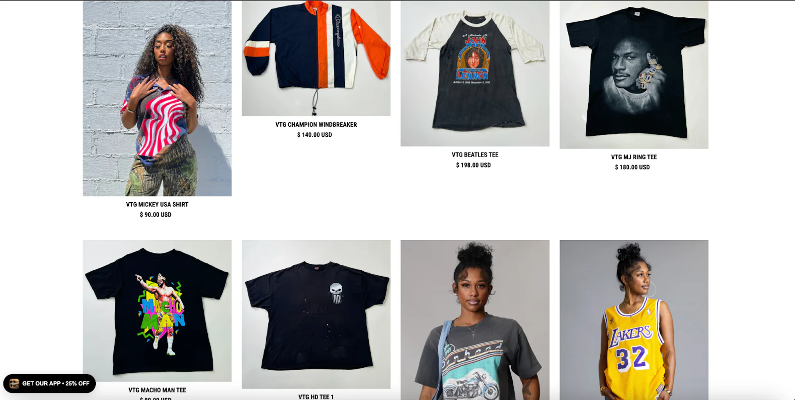 Ladies vintage section on Coal N Terry.