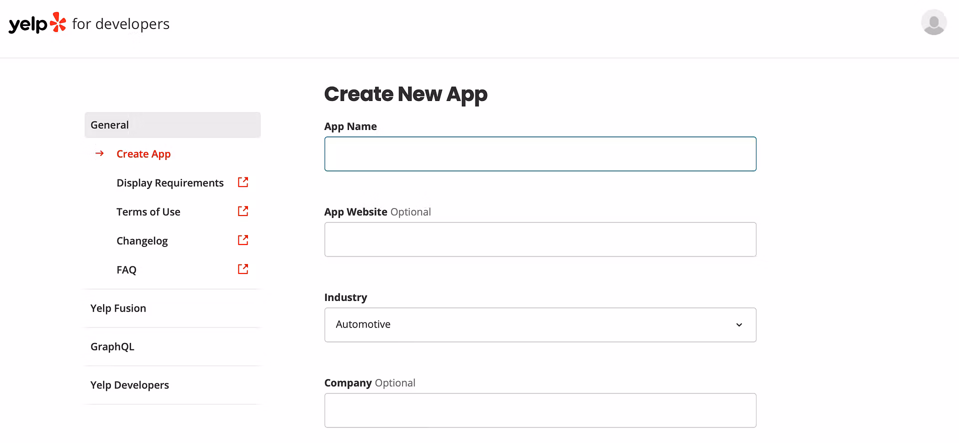 How to create a Yelp app to get an API Key