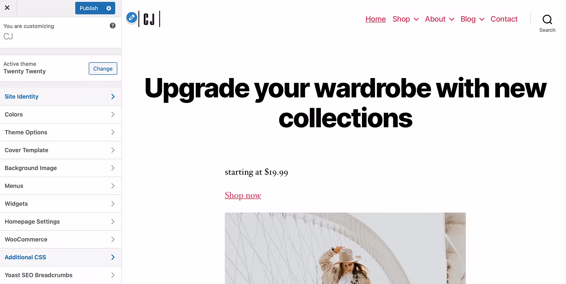 How to edit a menu on WordPress with CSS.