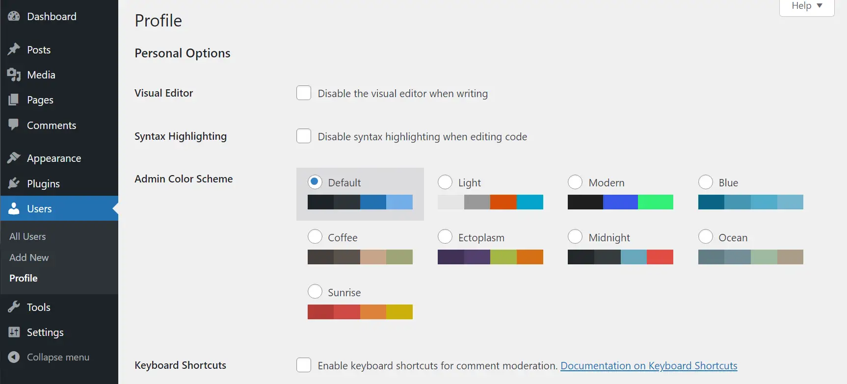 Change dashboard colors.