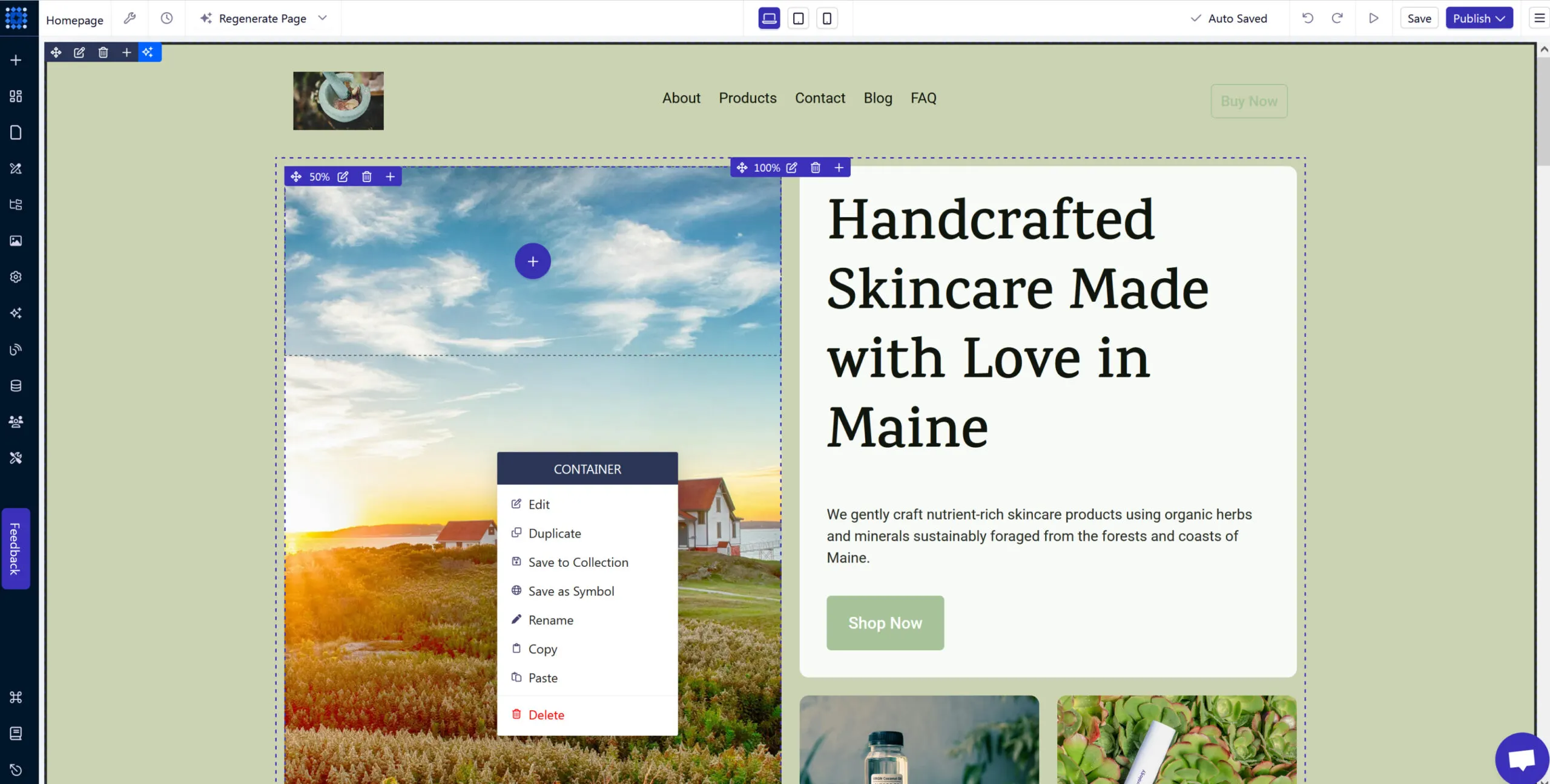 Screenshot of Dorik’s right-click to select feature.